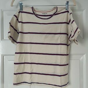 J Crew kids t shirt in stripe, size L